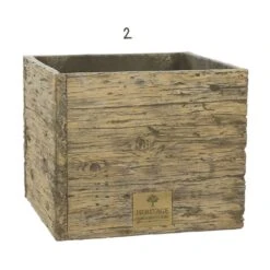 Woodlodge 37cm Heritage Oak Square Planter -Wolf-Garten Shop 5021346487725 3