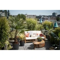 Elho 30cm Living Black Greenville Round Planter -Wolf-Garten Shop 8711904332358 5