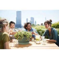 Elho 33cm Leaf Green Greenville Bowl Planter -Wolf-Garten Shop 8711904332464 5